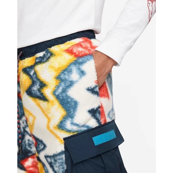 Jordan Fleece Pant Mens Size L Geometric Standard Fit Jumpman Comfy Cozy Pull On - Picture 3 of 16